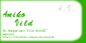 aniko vild business card